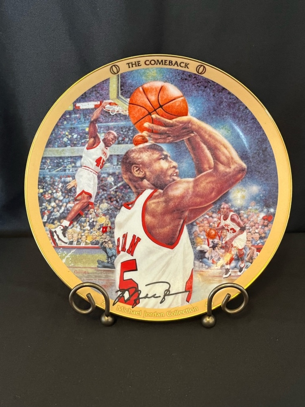 Michael Jordan Collector Plate 'The Comeback' - White & Red